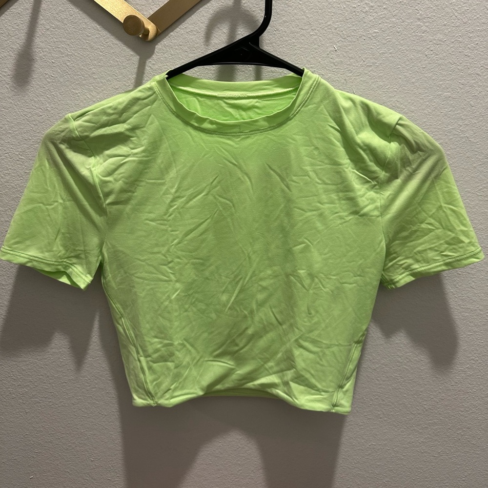 Lululemon Wundermost Ultra-Soft Nulu Crewneck Cropped T-Shirt